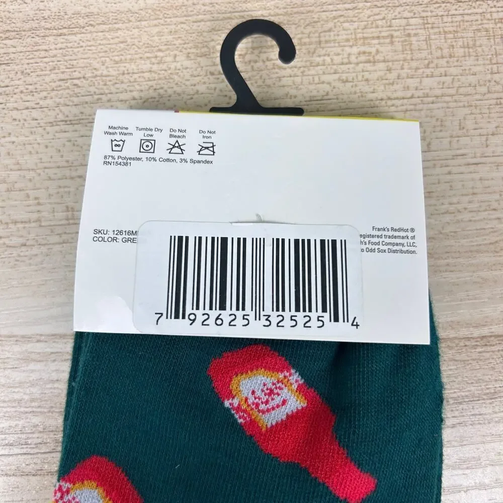 Frank's Red Hot Socks Crazy Socks Hot Sauce Crew Men's OS Funny Novelty Gift